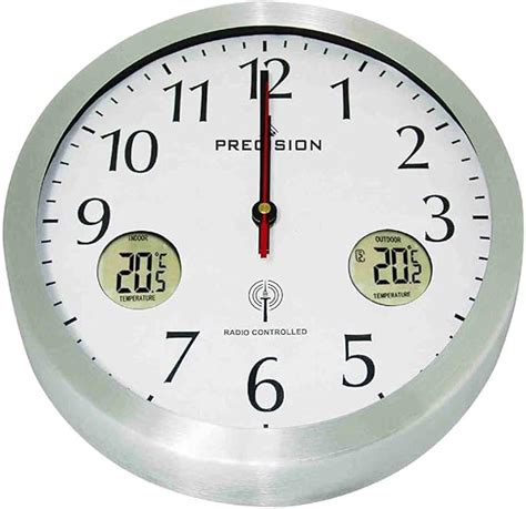Precision Ap026 Radio Controlled Aluminium Wall Clock With Wireless