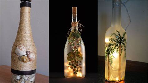 67 Diy Waste Glass Bottle Decoration Craft Ideas Room Decor Bottles