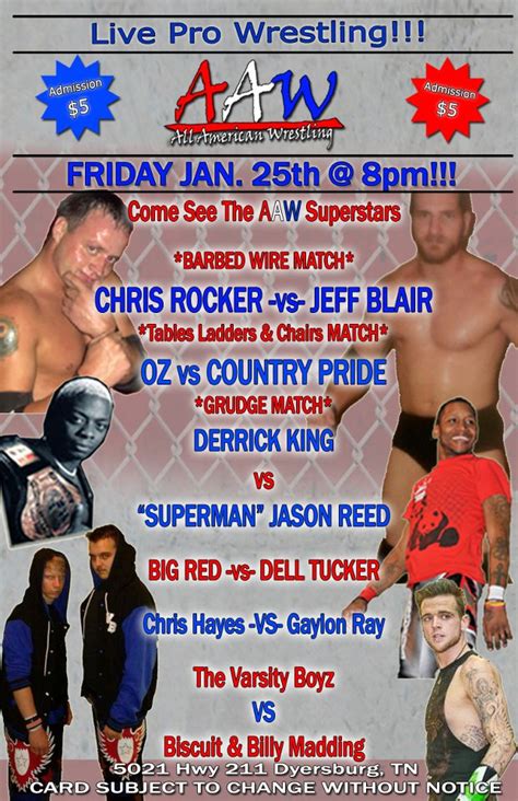 Aaw Wrestling This Friday Night In Dyersburg Tn Wrestling News Center