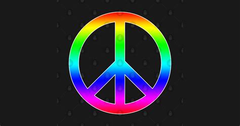 Rainbow Peace Sign Peace T Shirt Teepublic