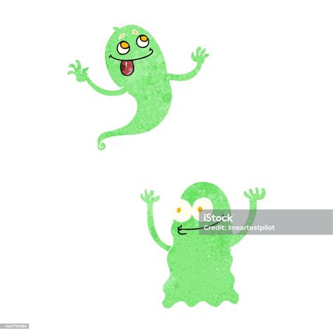Freehand Retro Cartoon Ghosts Stock Illustration Download Image Now