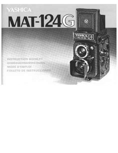 Yashica Mat 124g Instruction Booklet Pdf Download Manualslib