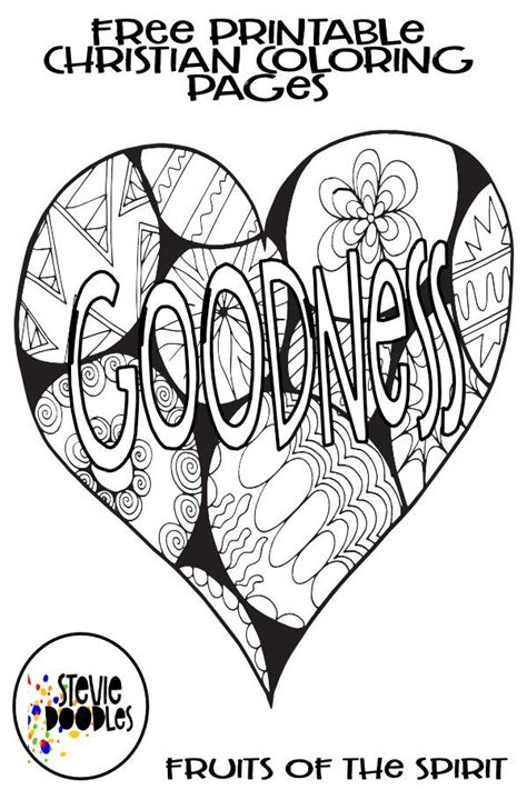 Fruit of the spirit coloring pages are a fun way for kids of all ages to develop creativity, focus, motor skills and color recognition. goodness free coloring page fruit of spirit #freecoloring ...