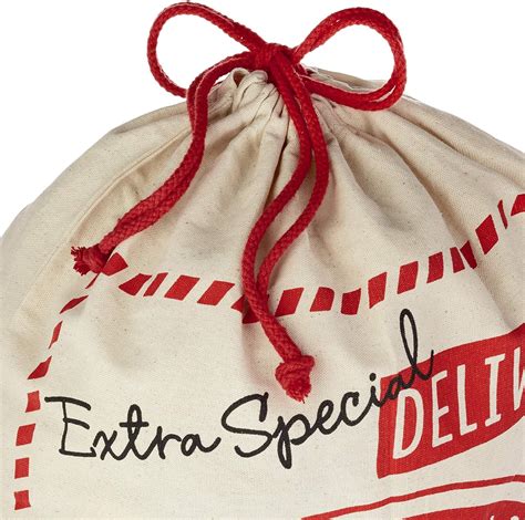 Hallmark Drawstring Christmas T Bag Set Red And White Stripe Santa 2