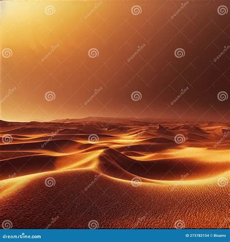 Background With Realistic Sand Dunes Dry Hot Climate Arid Environment