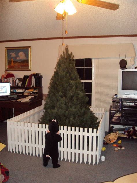 I did not have any cats climbing in my tree!! Problem solved | Christmas tree fence, Childproof ...