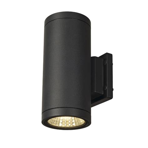 Twin wall lights to provide up and down lighting, a variety of finishes for twin wall lights, up/down lighters probably our best selling section of wall lights are our up/down lights or known as twin wall lights. IP55 LED Exterior Cylinder Wall Light Up & Down