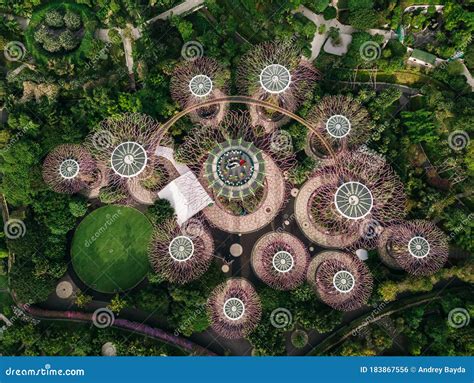 Aerial View Of Gardens By The Bay In Singapore Editorial Photo Image