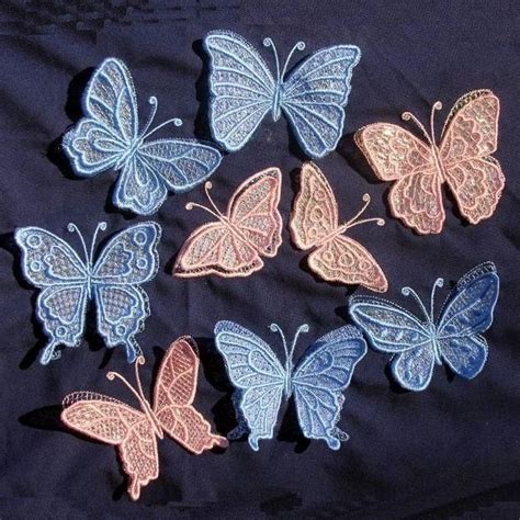 3d Mylar Organza Lace Butterflies With 3d Mylar Organza Lace