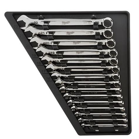 Milwaukee Combination Metric Wrench Set 15 Piece 48 22 9515 The