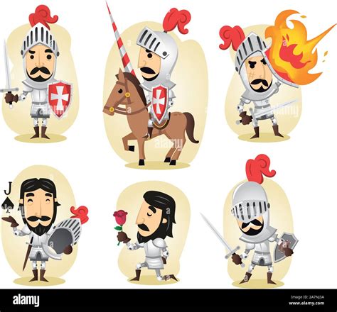 Medieval Knight Cartoon Illustrations Stock Vector Image And Art Alamy