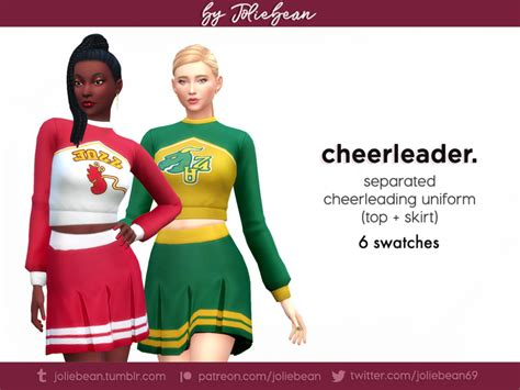 Sims Spice And Everything Nice Sims 4 Clothing Cheerleader Uniforms