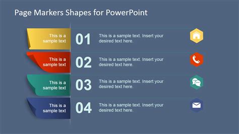Page Markers Shapes For Powerpoint Slidemodel