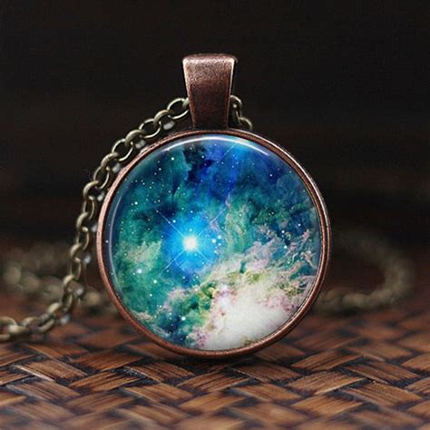 Wholesale Nebula Necklace Galaxy Astronomy Pendant Solar System Jewelry