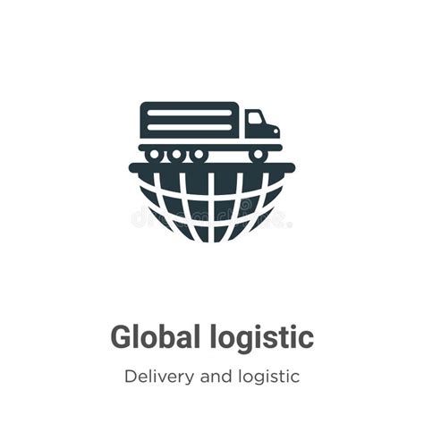 Global Logistic Vector Icon On White Background Flat Vector Global
