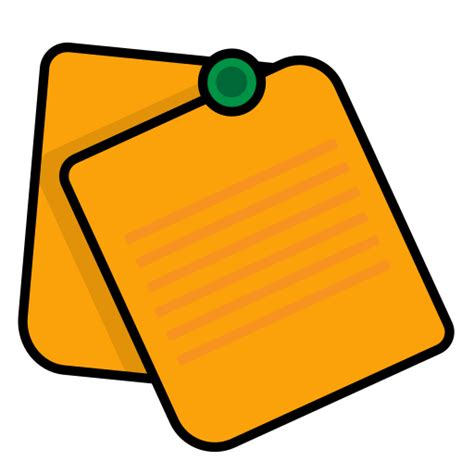 Sticky Note Generic Outline Color Icon