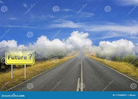 Future Sign With A Question Mark Stock Image Image Of Uncertain Road