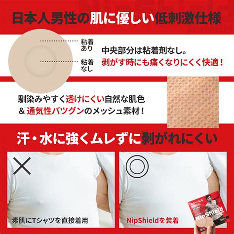 最大56％オフ！ ニップレス 男性用 シール メンズ 乳首 カバー 男性 ニップレスシール 痛くない 隠す 肌色 ベージュ ファッション スポーツ マラソン ジョギング ランニング サーフィン