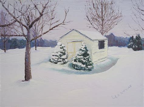 Snow Drifts Painting By Lea Novak Fine Art America