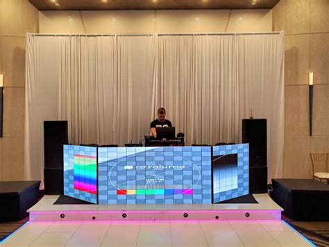 Video Led Dj Booth Wall Dj Facade Rent For Event La In Dj Booth Transforming Furniture Dj