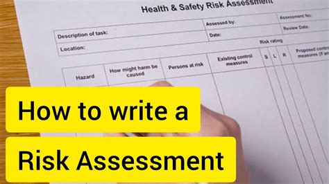 How To Write A Risk Assessment Form Youtube