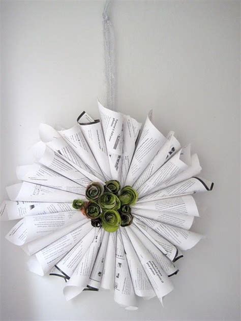 See Kate Sew October 2010 Book Wreath Wreath Tutorial Paper Wreath
