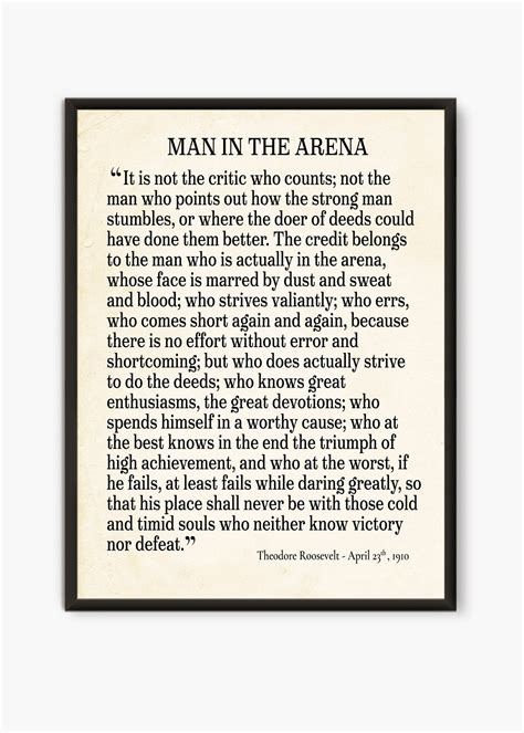Printable The Man In The Arena