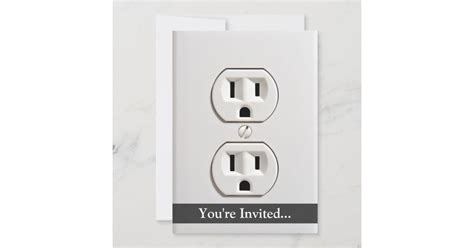 Fake Electrical Outlet Invitation Zazzle