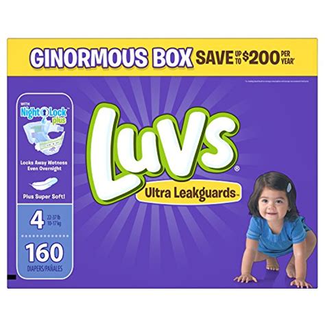 Diapers Size 4 160 Count Luvs Ultra Leakguards Disposable Baby
