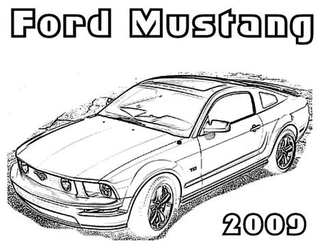 Suitable for ages 10 & up. Car Mustang Coloring Pages For Kids : Best Place to Color ...
