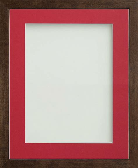 Webber Brown 9x7 Frame With Red Mount Cut For Image Size 6x4