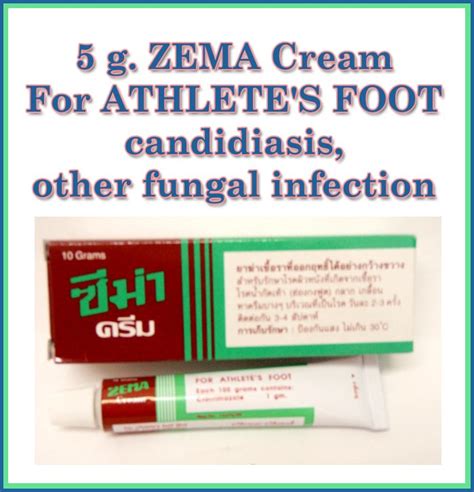 Zema Cream Athlete Foot Candidiasis Tinea Pityriasis Versicolor Anti
