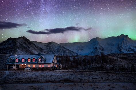 Fondos De Pantalla Noche Nieve Atmósfera Islandia Aurora Clima