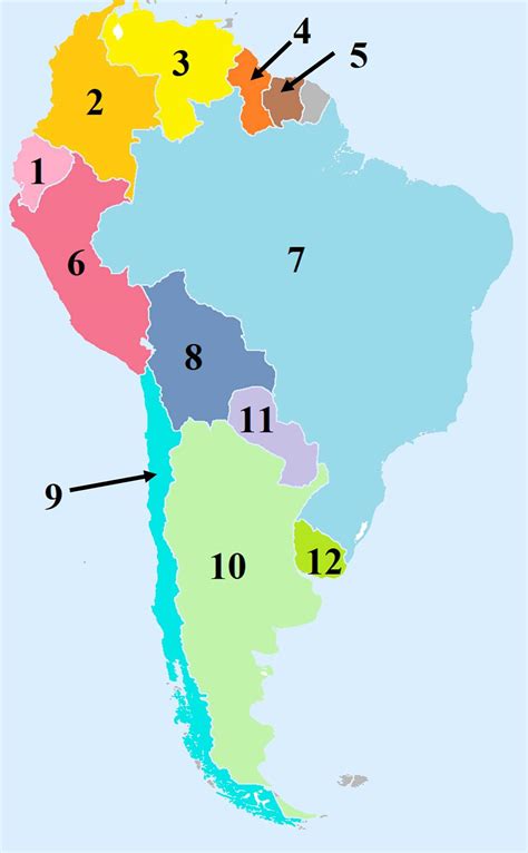 Mapping South America Quiz Geography 12 Questions