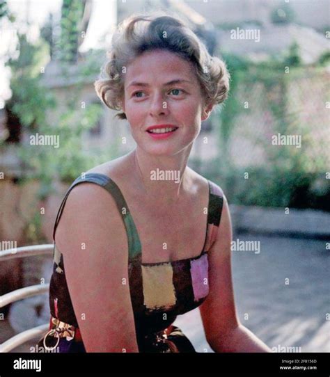 Ingrid Bergman 1915 1982 Swedish Film Actress About 1945 Stock Photo