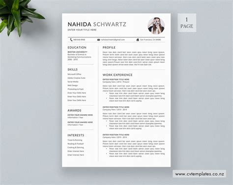 Increase your chances of finding a job and create your cv with one of our professionally designed cv templates. CV Template, Professional Curriculum Vitae, Minimalist CV Template Design, MS Word, Cover Letter ...