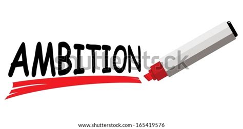 Red Marker Underlining Word Ambition Stock Vector Royalty Free