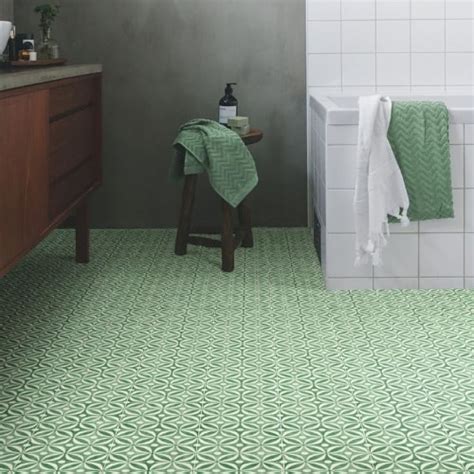 Cement Tile Design | Sheet Vinyl Flooring | Emerald Green in 2020
