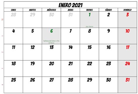 Calendario Enero 2029 El Calendario Enero Para Imprimir Gratis Mes