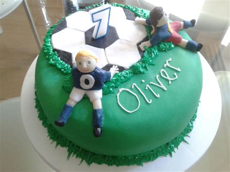 Bake the birthday boy's favorite cake, then tint the frosting green. LondonWives: Football cakes for football boys