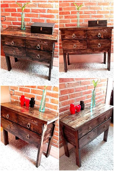 Repurposed Wooden Pallets Entryway Table Wood Pallet Furniture