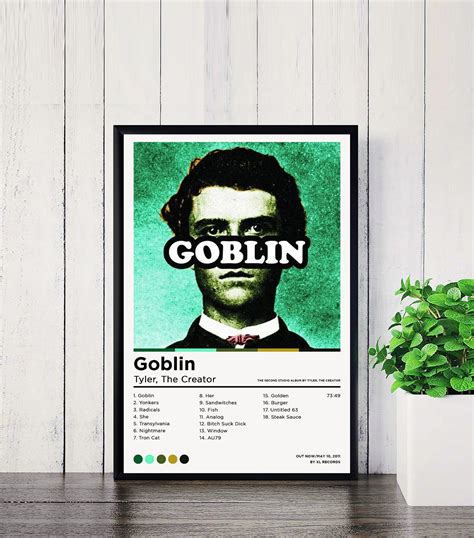 Tyler The Creator Posters Goblin Poster Tracklist Album Etsy