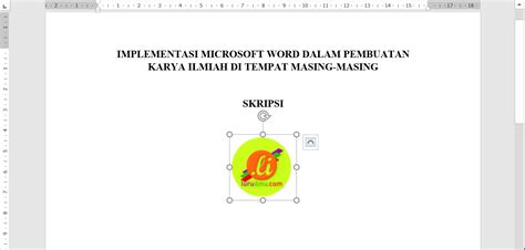 Membuat Halaman Judul atau Cover Skripsi/Makalah/Laporan Yang Rapi di