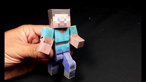 Bendable Steve Minecraft Make By Paper Tutorial Video Youtube