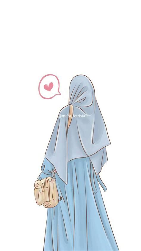 Muslimah 1 Gambar Kartun Ilustrasi Orang Animasi