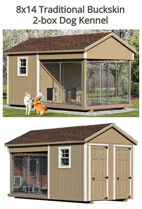 8x14 Traditional 2 Box Dog Kennel For Your Home Dog Kennel Outdoor