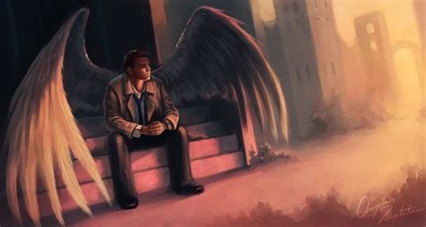 Here] i'm not too crazy about the brush i used this time, but he came out okay. Castiel - Supernatural Fan Art (29495984) - Fanpop - Page 3