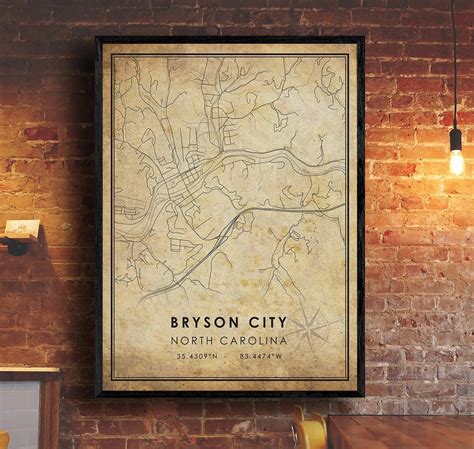 Bryson City Map Print Bryson City Map North Carolina Map Etsy
