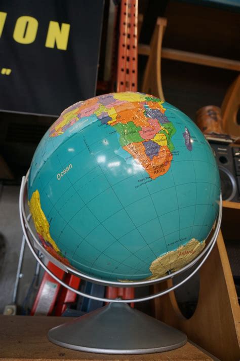 Nystrom Large World Globe On Double Axis Stand