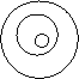 That circle should then fit in a 35x35 matrix. pixel art - How to draw MS Paint like (aliased), 1px circle in GIMP - Graphic Design Stack Exchange